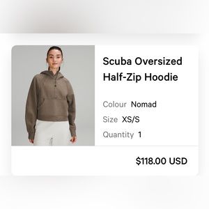 Scuba Oversized Half-Zip Hoodie